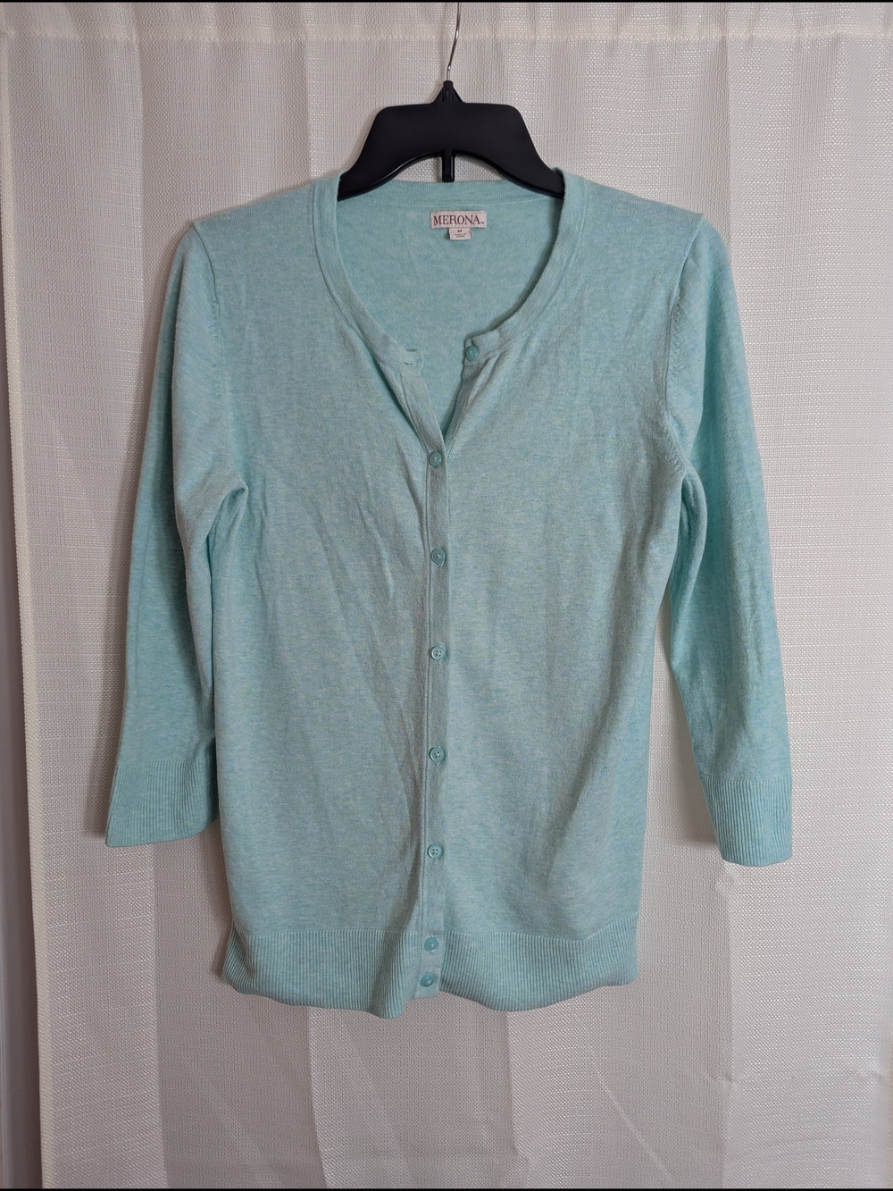 Merona Women's Aqua Button-Front Lightweight Cardigan